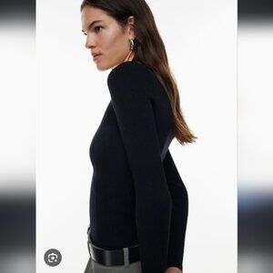 Aritzia Black Crew Neck Sweater